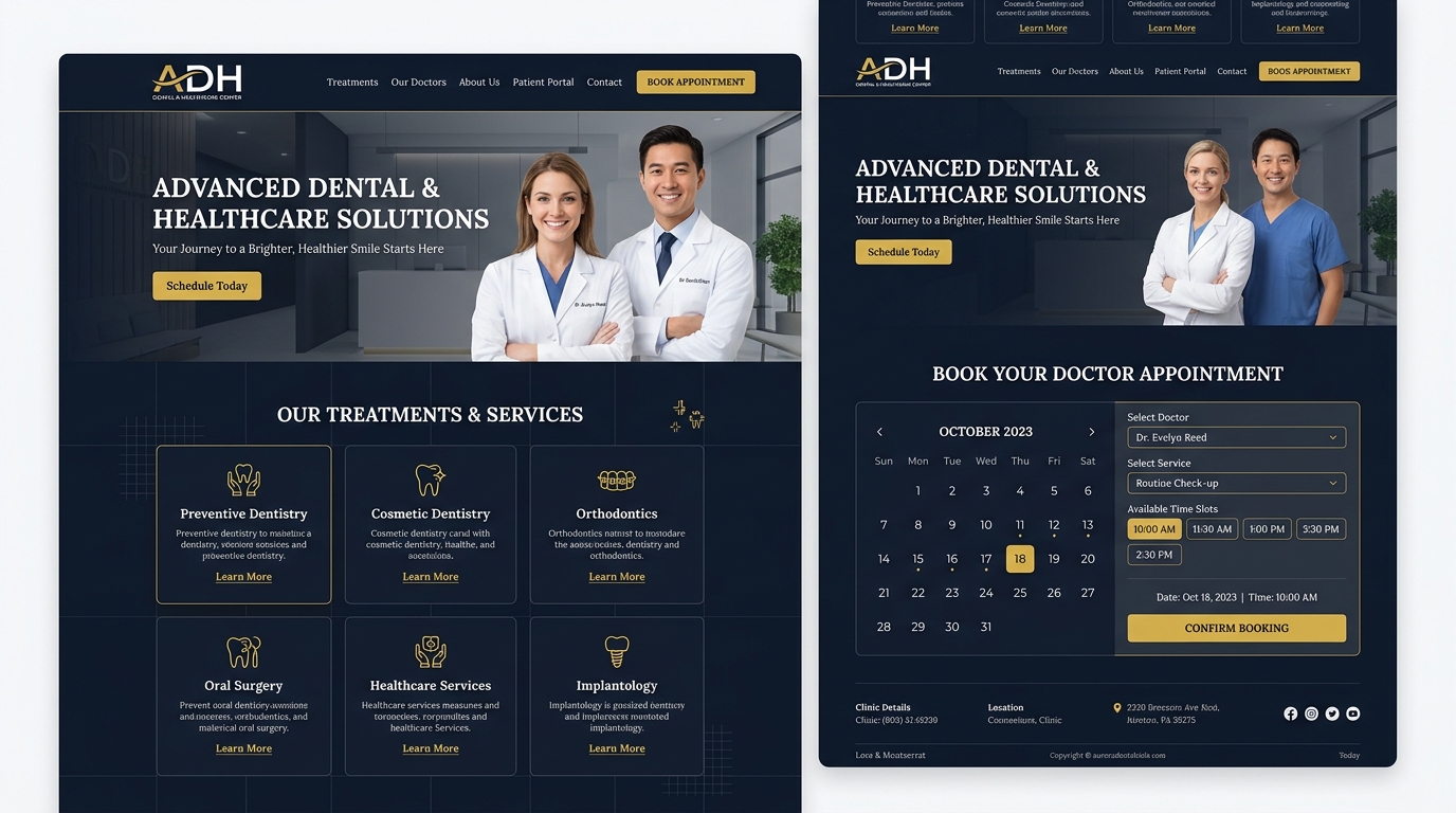 Dental Clinic UI Showcase