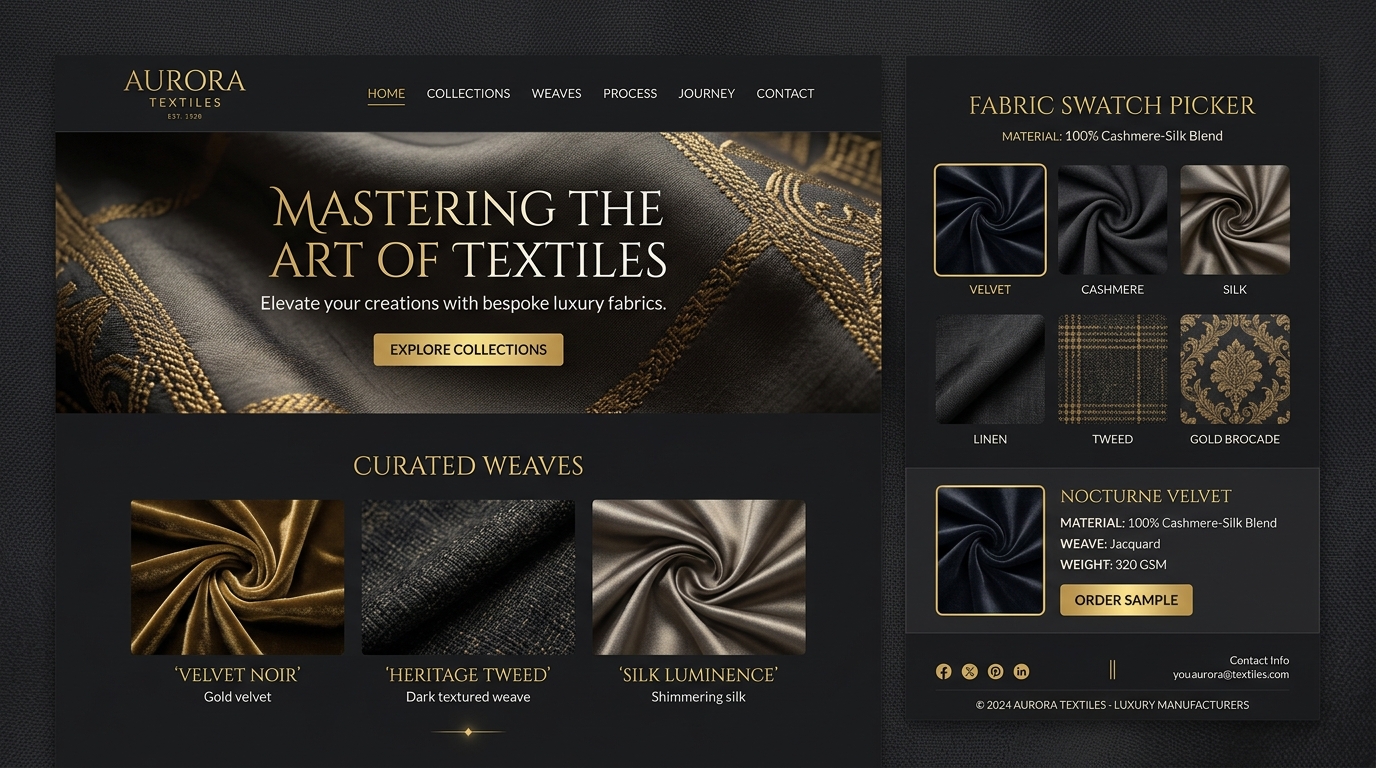 Textile & Apparel UI Showcase